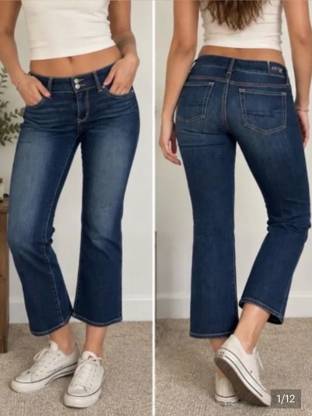 American Eagle Artist Dark Blue Straight Leg Women’s 0 Jeans Like New